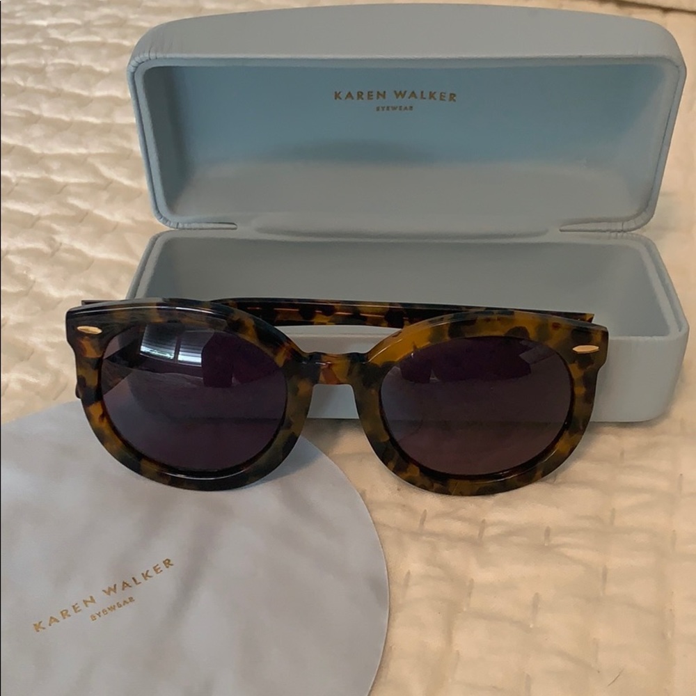 Karen Walker Oversized Tortoise Sunglasses
